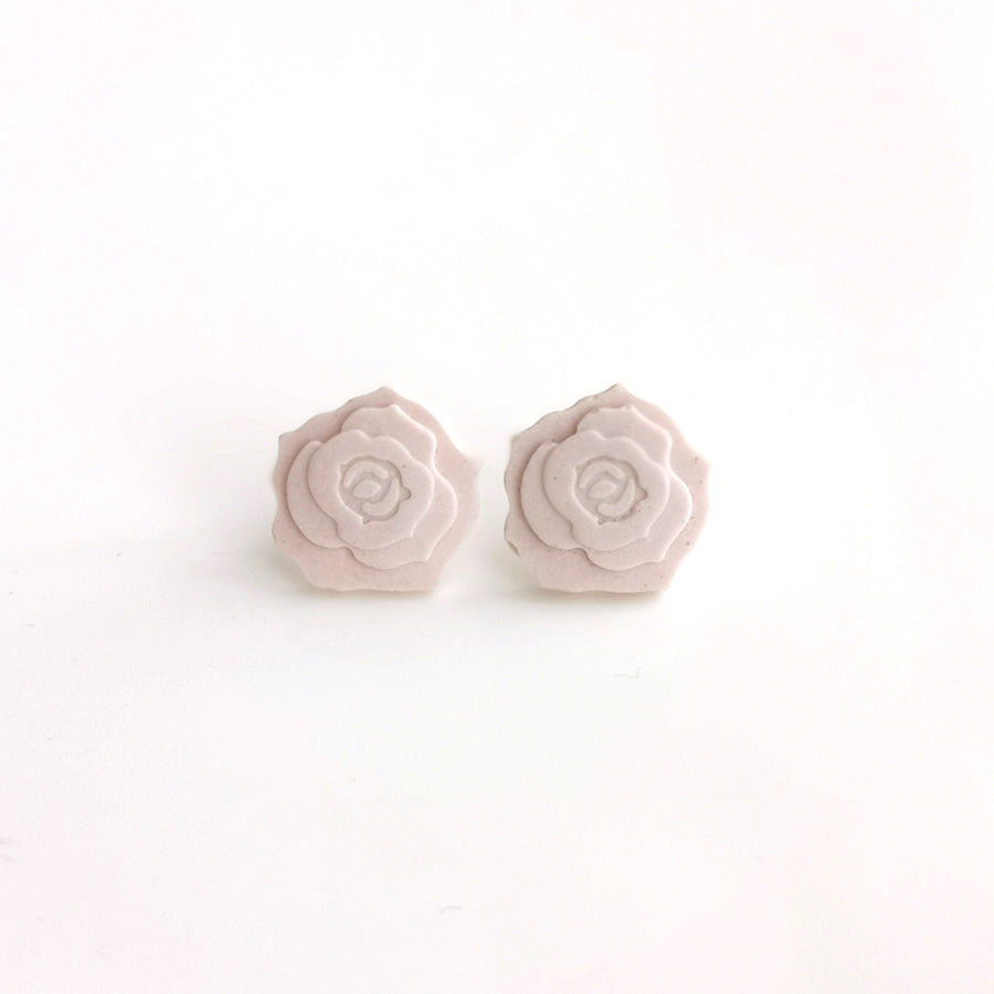 Porcelain Fragrance Earrings – Rose 無釉彩瓷香玫瑰耳環